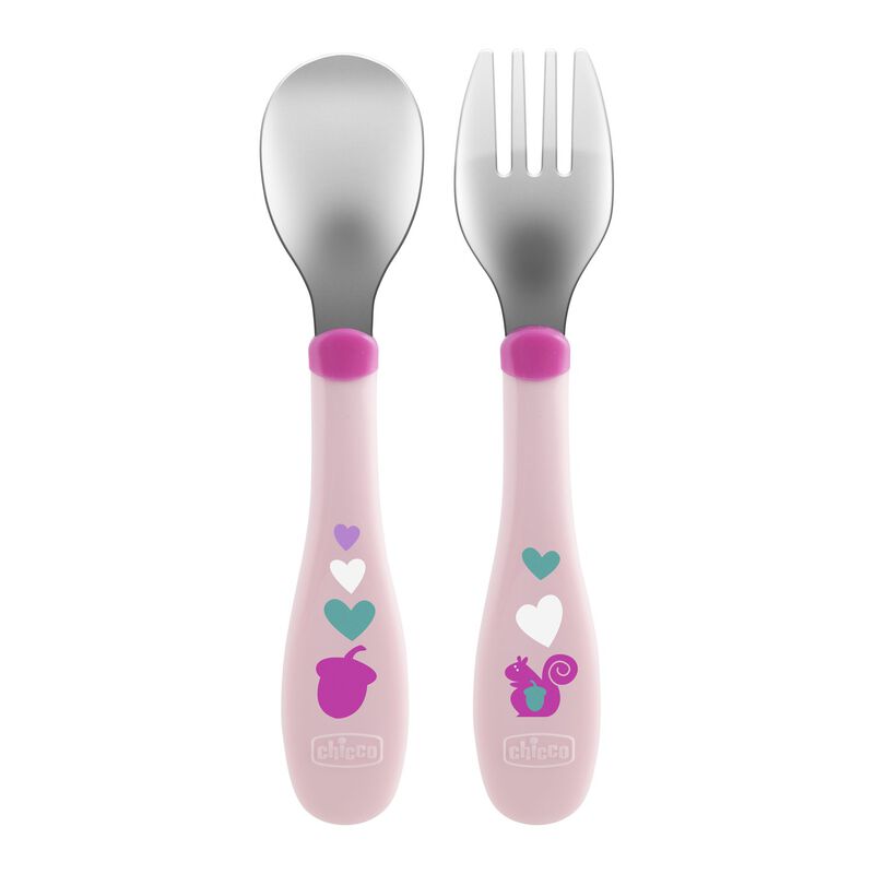 Metal Cutlery (18m+) (Pink) image number null